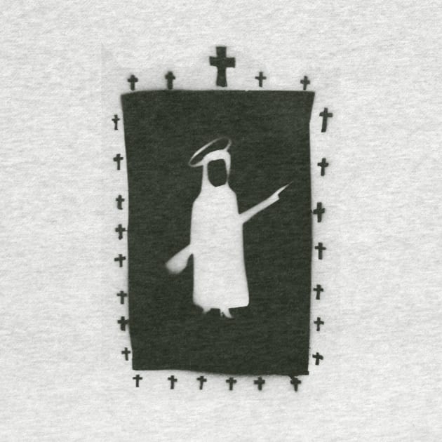 Goth Rock Nun Crucifix by Evan Derian